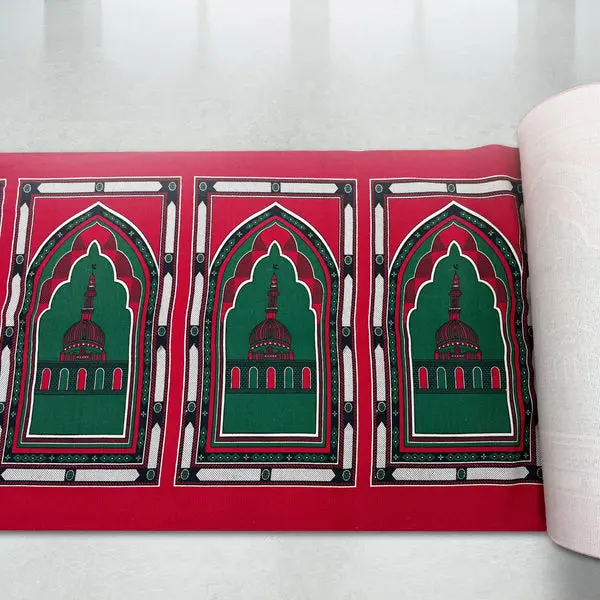10 Person Prayer Mat Fabric Roll Thick (Design-3)