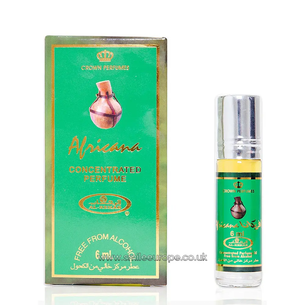 6x Africana Perfume Oil 6ml Al Rehab