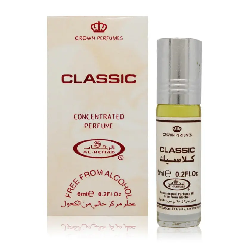 6x Classic Perfume Oil 6ml Al Rehab