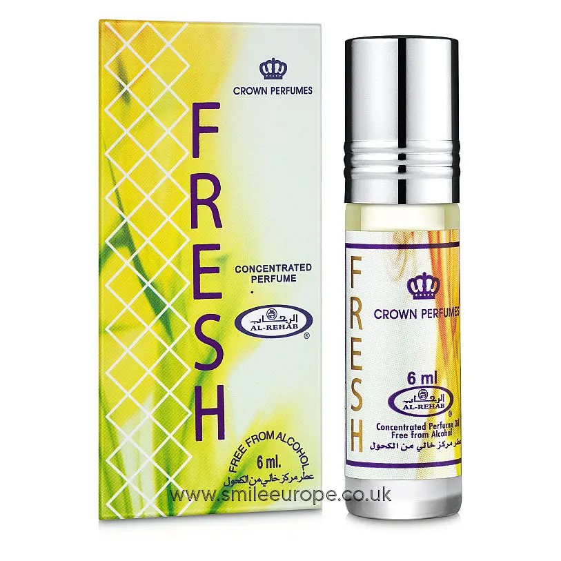 6x Fresh Perfume Oil 6ml Al Rehab