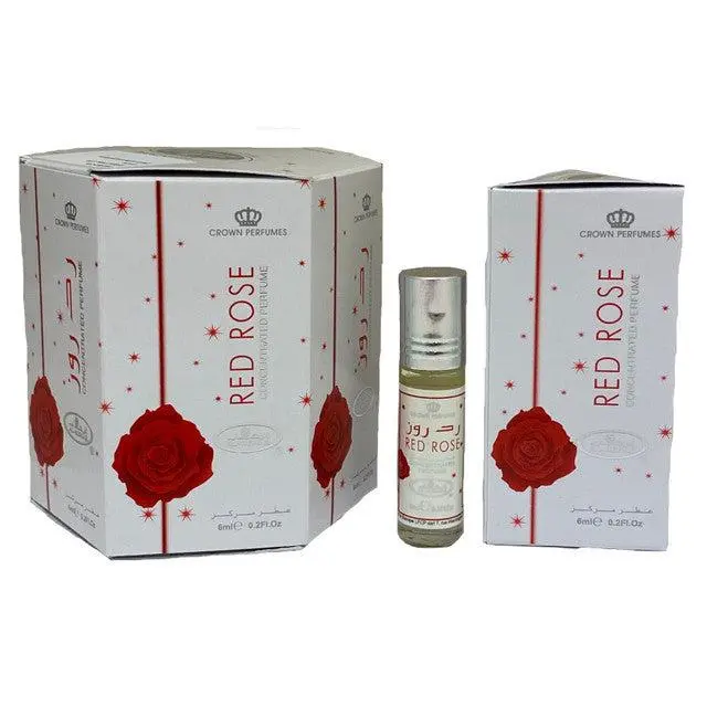 6x Red Rose Perfume Oil 6ml Al Rehab - Image 2
