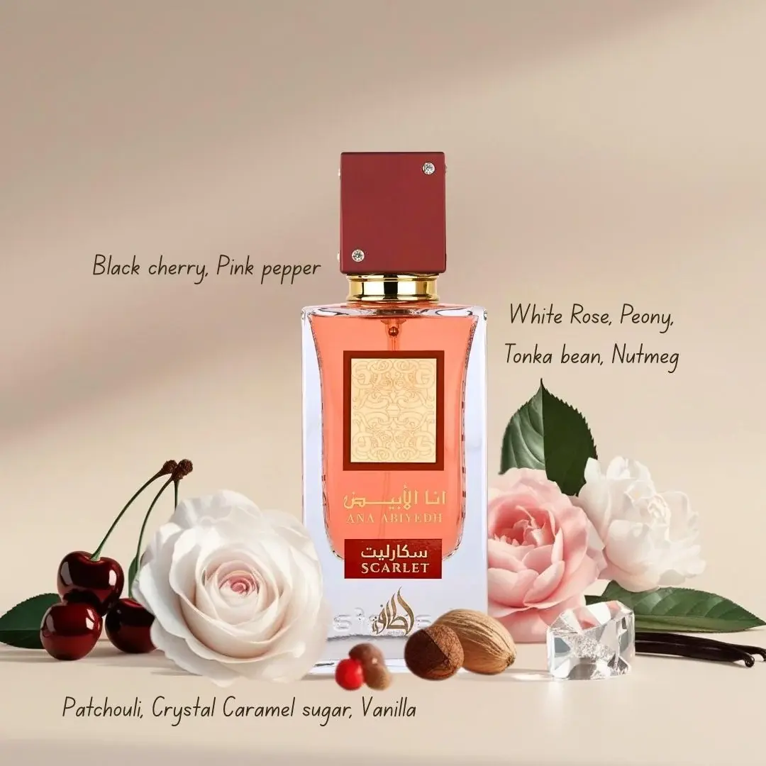 Ana Abiyedh Scarlet 60ml Eau De Perfume Lattafa - Image 2