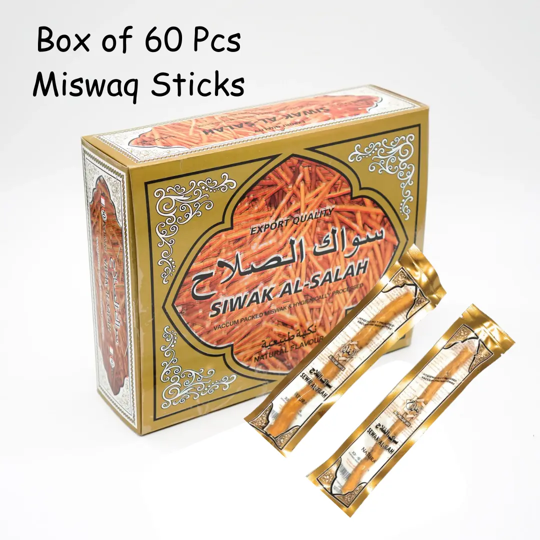 Sewak al Salah- Box of 60 Individually Vacum Packed Miswaks