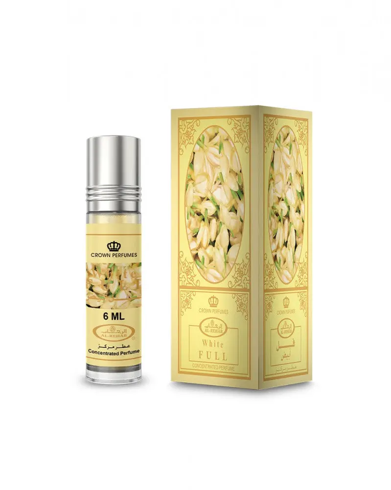 White Full 6ml Perfume Oil Al Rehab x6